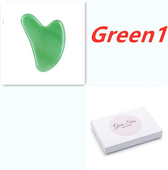 Crystal jade gua sha board in various colours for health massage