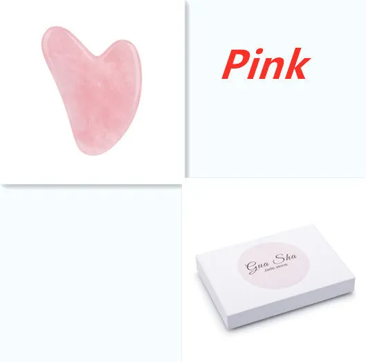 Crystal jade gua sha board in various colours for health massage