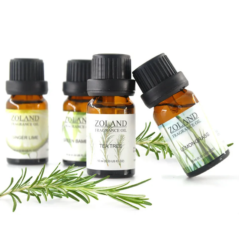 10ml bottle of water-soluble aromatherapy essential oil in five colour options for humidifiers and diffusers