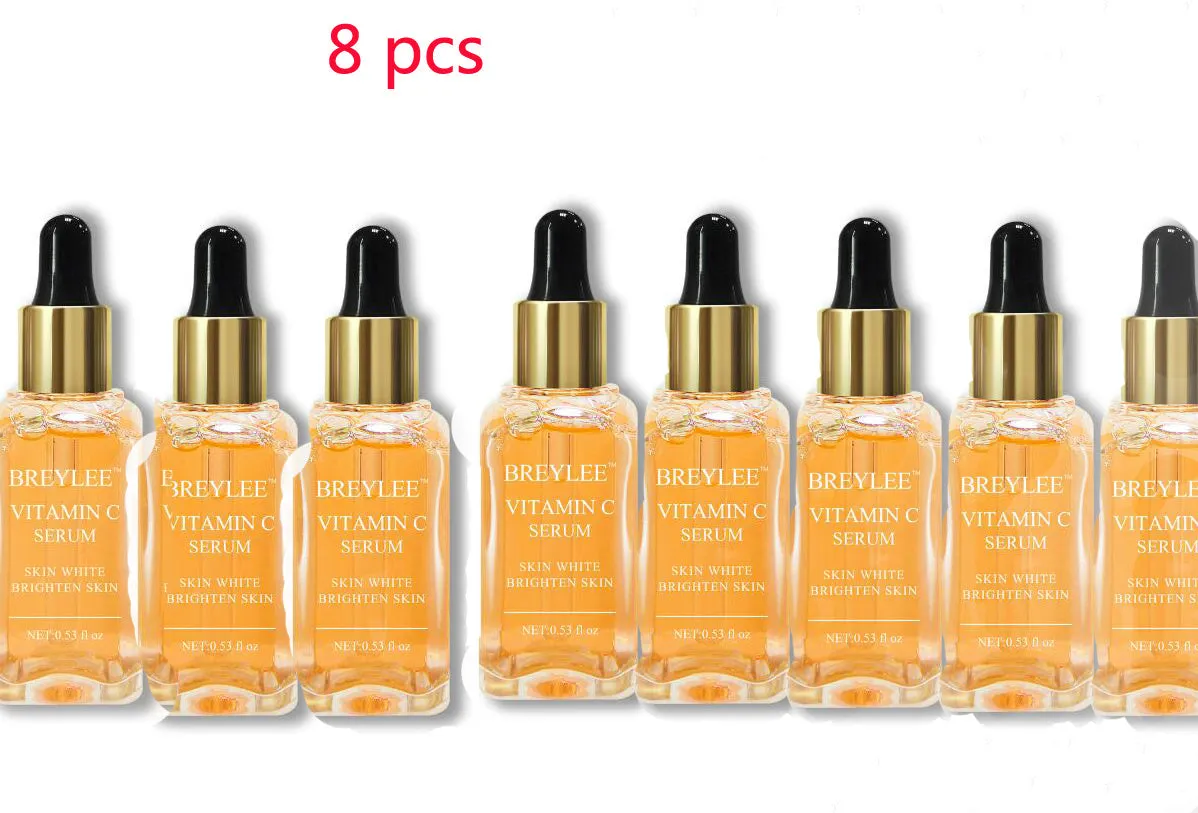Vitamin C whitening face serum in 15ml bottle with purple or red packaging for brightening skin and fading dark spots