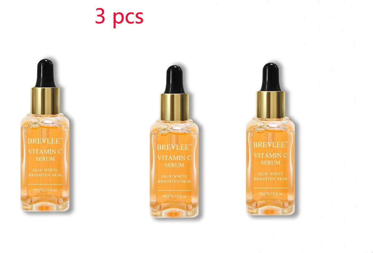 Vitamin C whitening face serum in 15ml bottle with purple or red packaging for brightening skin and fading dark spots