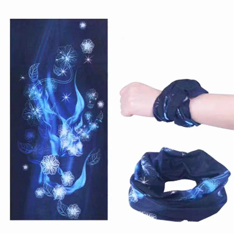 New outdoor variety magic bandana cycling mask neck cover sunscreen 49x24cm polyester, 39 patterns shown in a flat layout