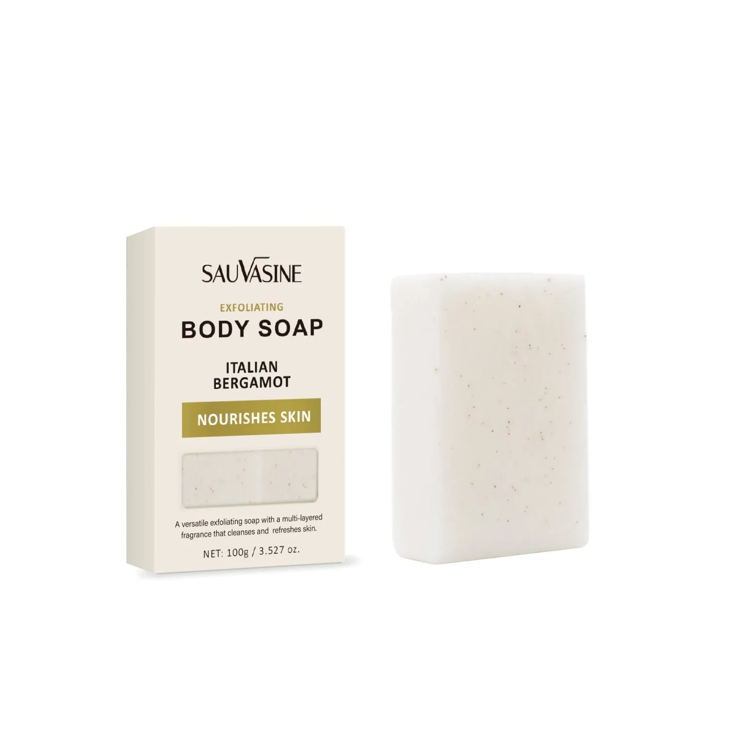 Manual bath soap bar with exfoliating and moisturising properties for adult body cleansing