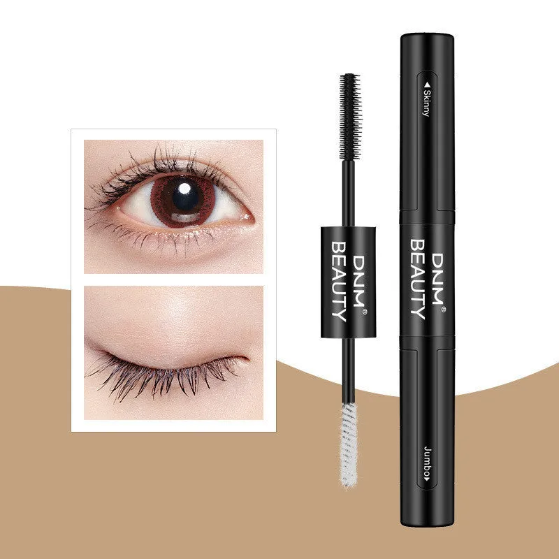 Double-ended mascara in black for natural curled slender eyelashes, suitable for all skin types