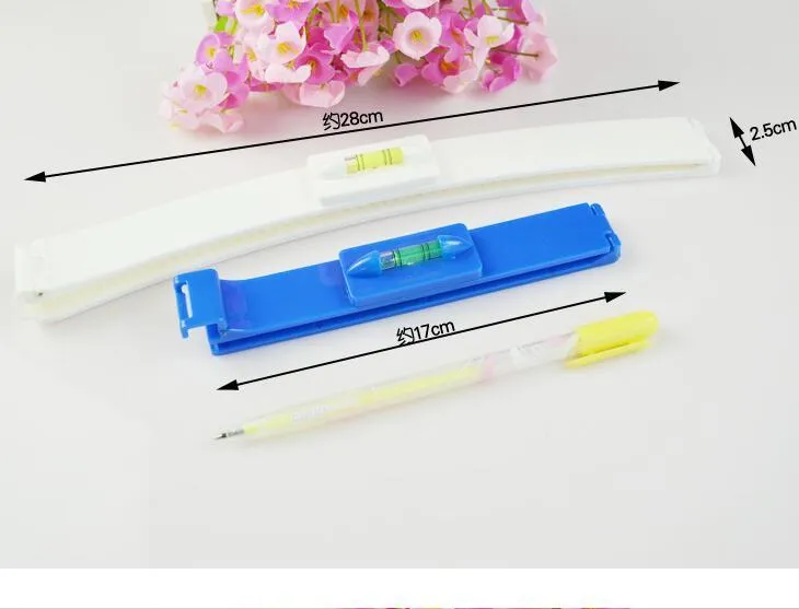 Bang trimmer ruler made of ABS plastic in blue and pink colour options for home haircut fringe cutting