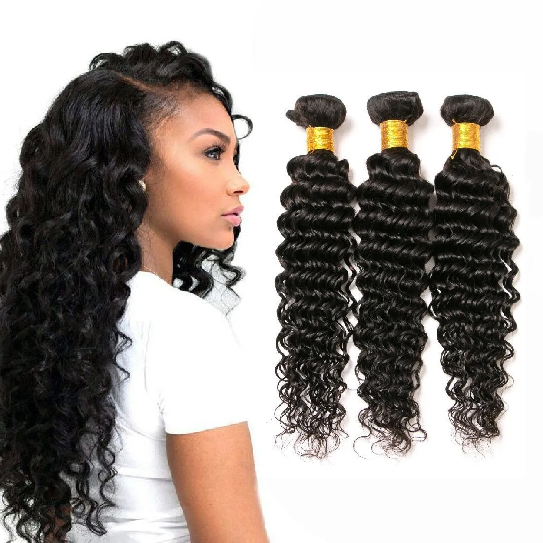 Real hair wig curls medium long hair length available in multiple colours and sizes