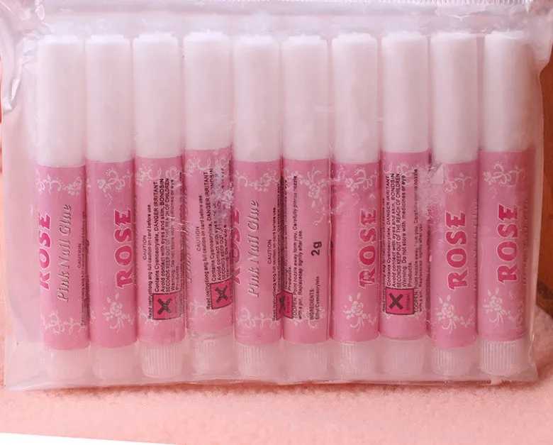 Small 2g tube of nail glue adhesive for press-on nails and nail art repairs