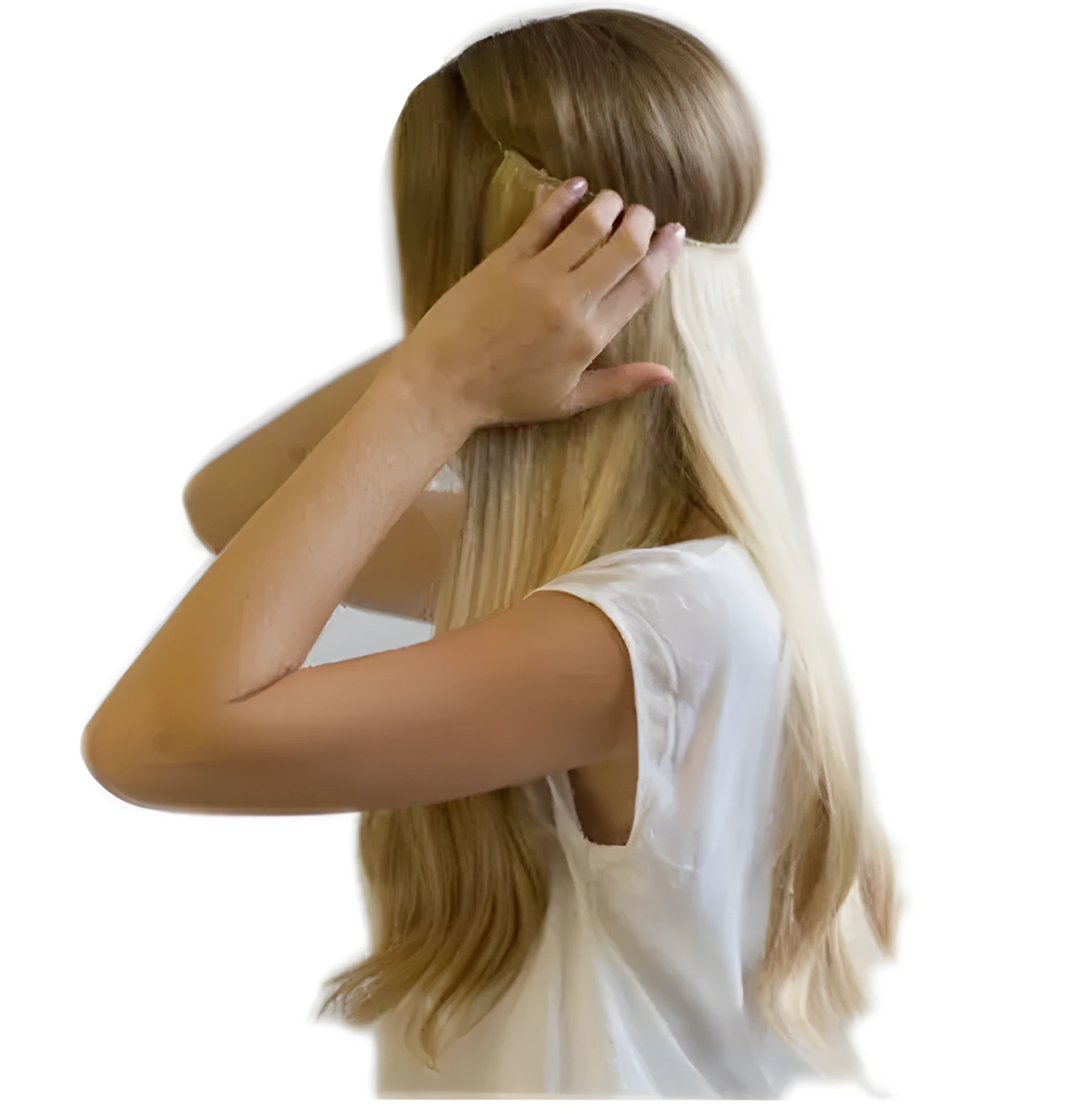 S-noilite 20 inch invisible wire hair extensions with fish line wire, silky straight synthetic black hair