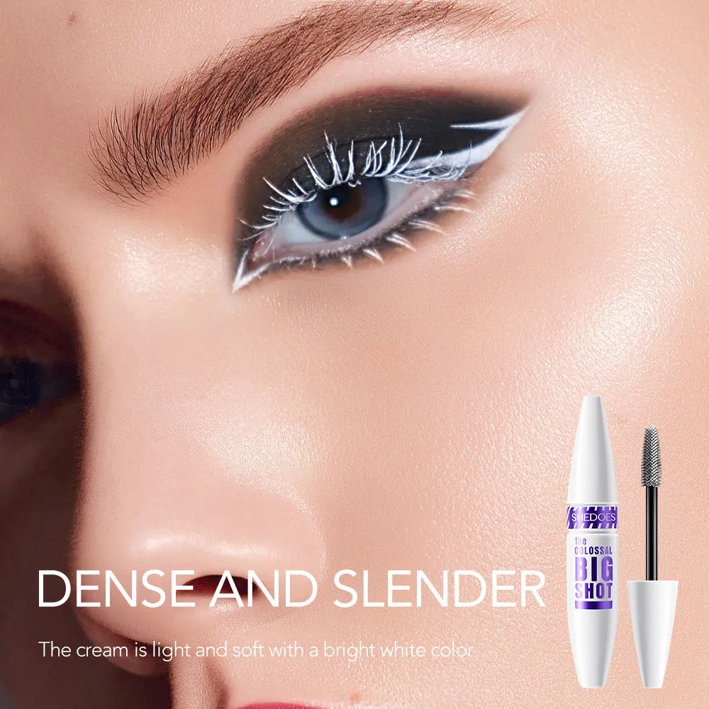 White waterproof mascara brush with 10ml quick-drying sweat-proof formula