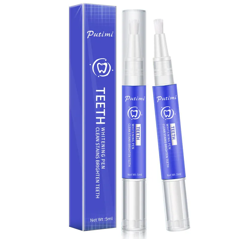 Teeth whitening pen in pen shape, 5ml net weight, removes stains from tea coffee and smoke