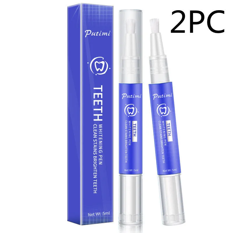Teeth whitening pen in pen shape, 5ml net weight, removes stains from tea coffee and smoke