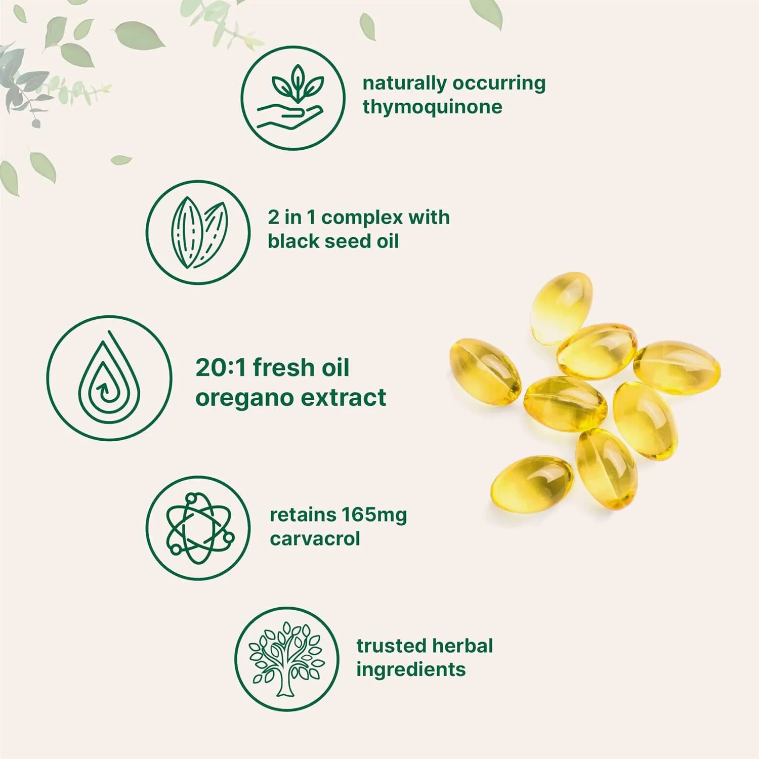 Bottle of Butter Black Seed Oil 1000mg softgel capsules for adult dietary supplement