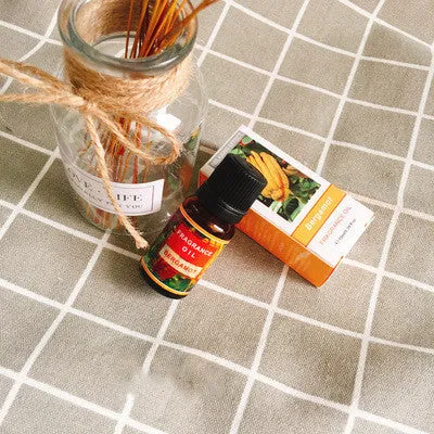 Set of 12 plant aromatherapy essential oil bottles with fragrances including Lavender, Lemon, and Mint for fresh air