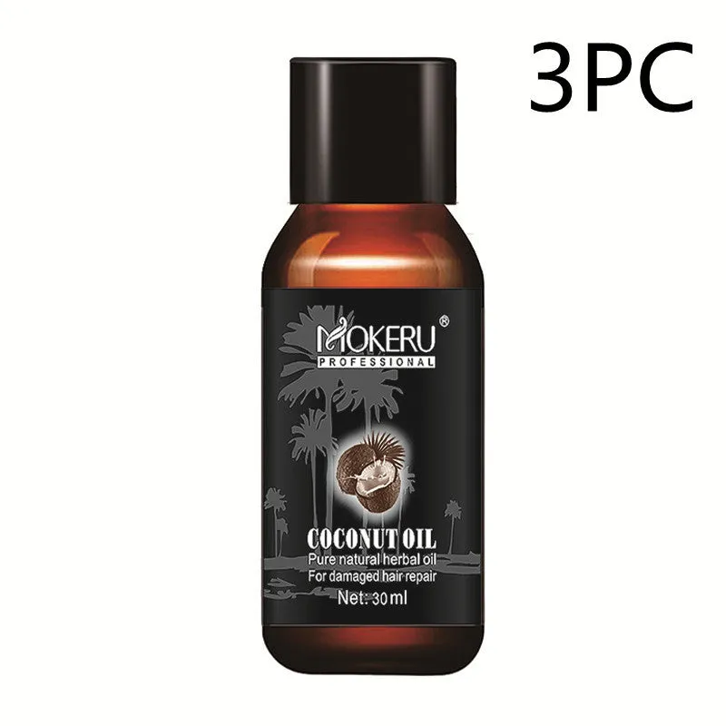 White 30ml bottle of Coconut Oil Repair hair treatment for frizz and damage