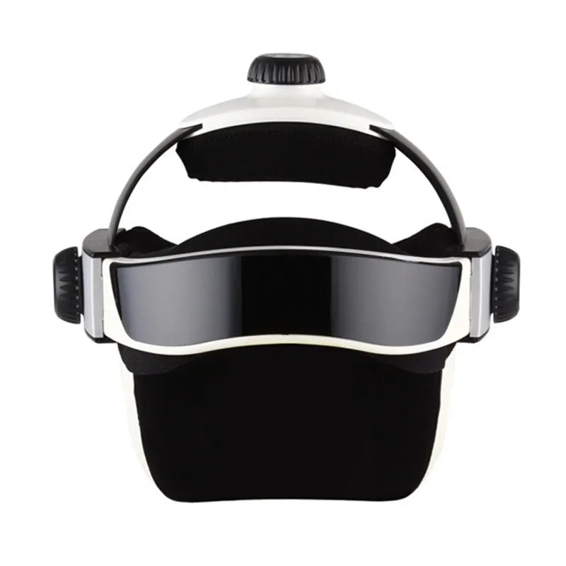 Electric helmet head massager with wireless remote control, vibration massage, battery powered