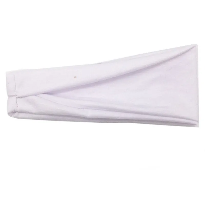 Cotton stretch striped running headband in black with 44cm circumference for sports and fitness