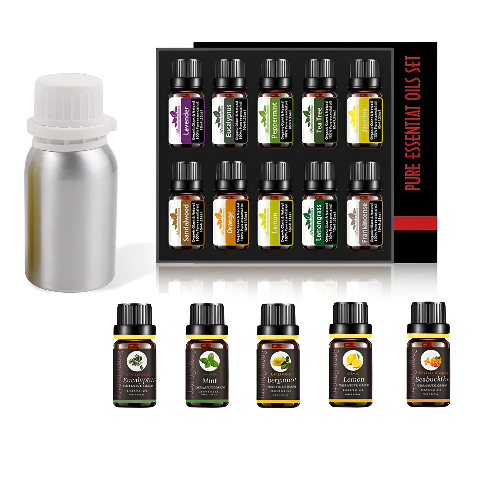10ml moisturising essential oil bottle with lavender tea tree mint eucalyptus lemongrass sweet orange for skin care