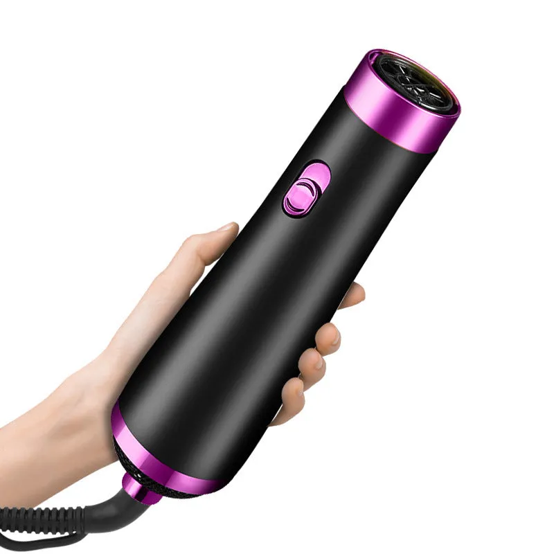 Three-in-one hair dryer in green with foldable handle and multiple speed settings