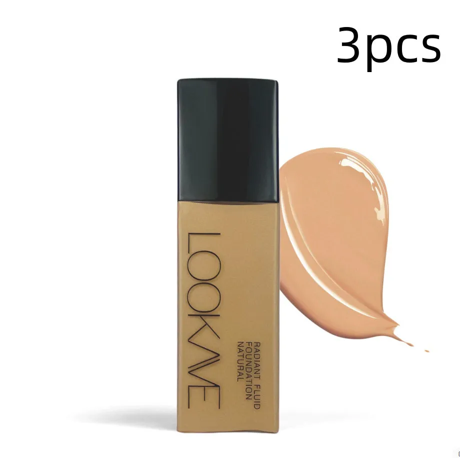 LOOKAVE Matte Liquid Foundation bottle in 21c size showing Ivory White shade