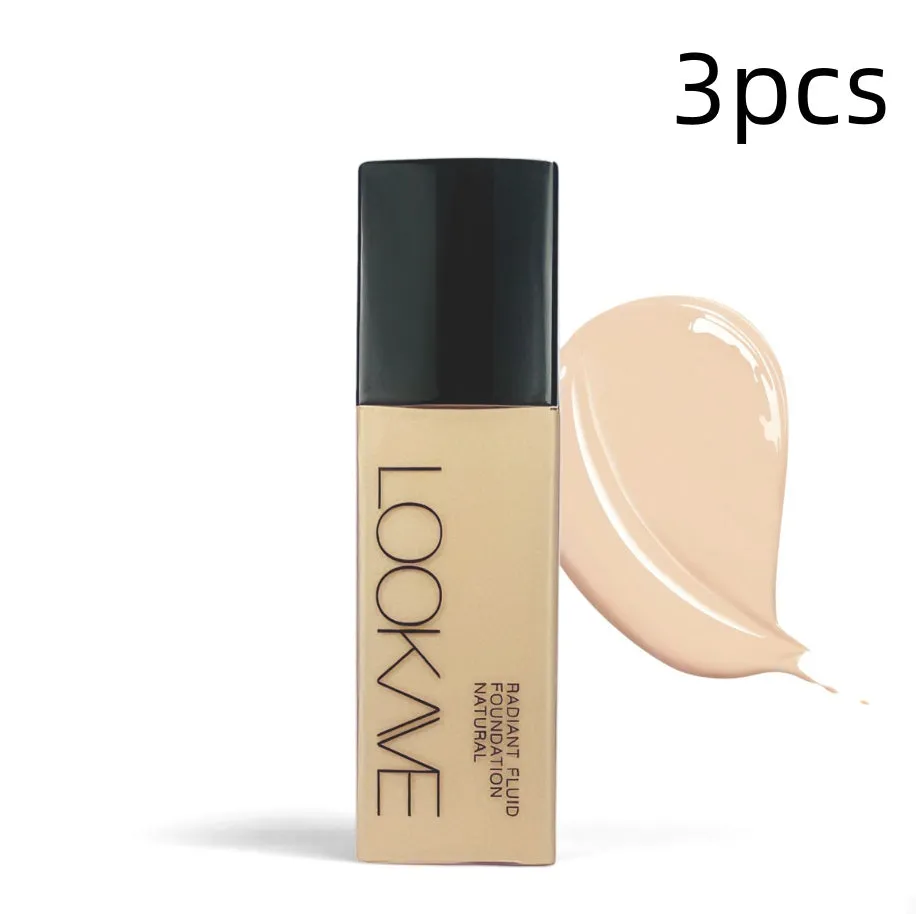 LOOKAVE Matte Liquid Foundation bottle in 21c size showing Ivory White shade