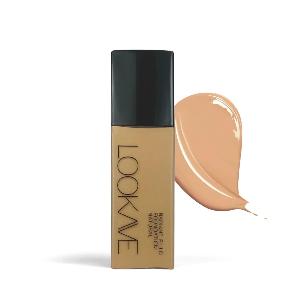 LOOKAVE Matte Liquid Foundation bottle in 21c size showing Ivory White shade