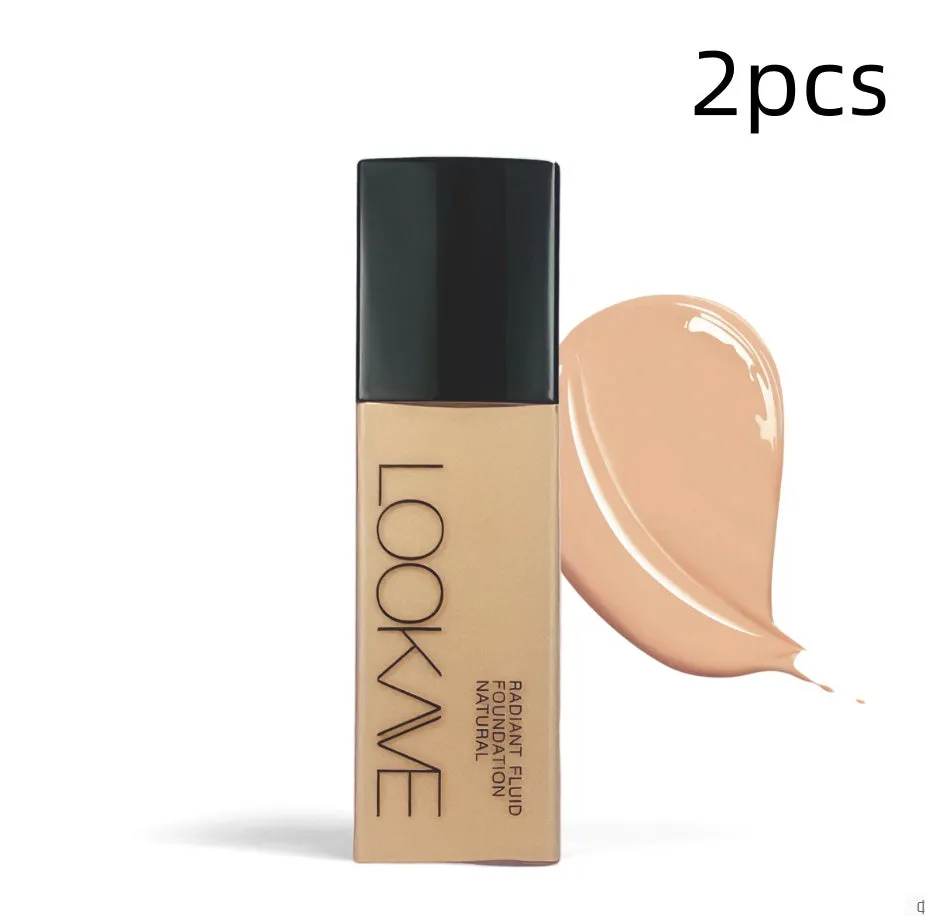 LOOKAVE Matte Liquid Foundation bottle in 21c size showing Ivory White shade