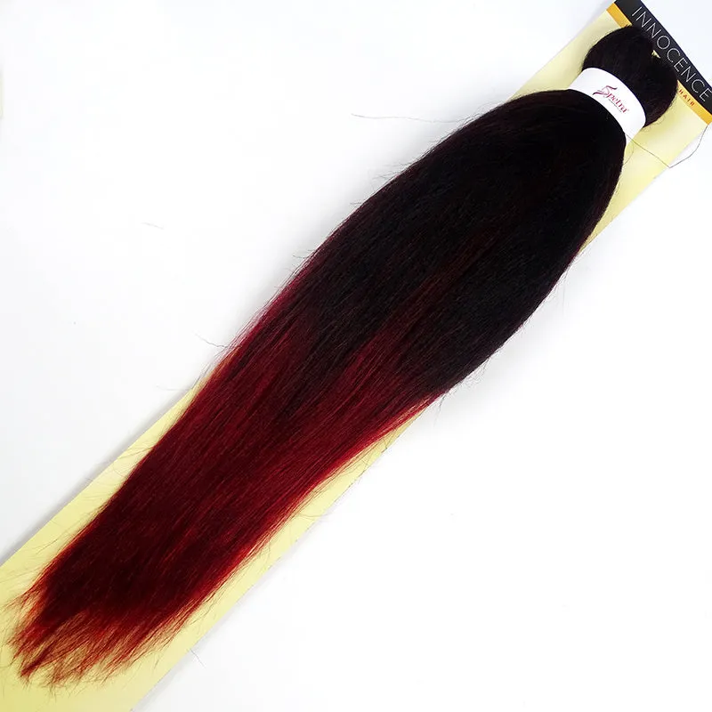 African chemical fiber long straight cornrows wig 26 inch mixed silk black style