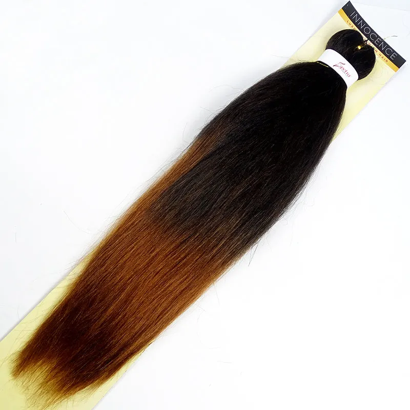 African chemical fiber long straight cornrows wig 26 inch mixed silk black style