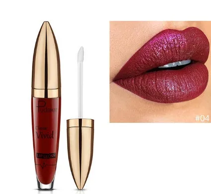 Pudaier matte pearlescent lip gloss non-stick cup formula multivitamins 18 shades