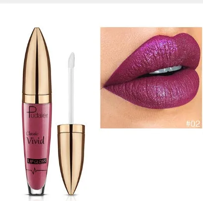Pudaier matte pearlescent lip gloss non-stick cup formula multivitamins 18 shades