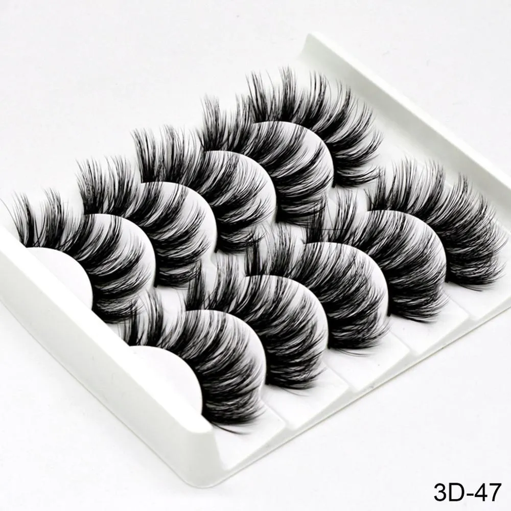 Handmade chemical fibre false eyelashes thick style plastic cotton stalk high-grade fibre mixed specs