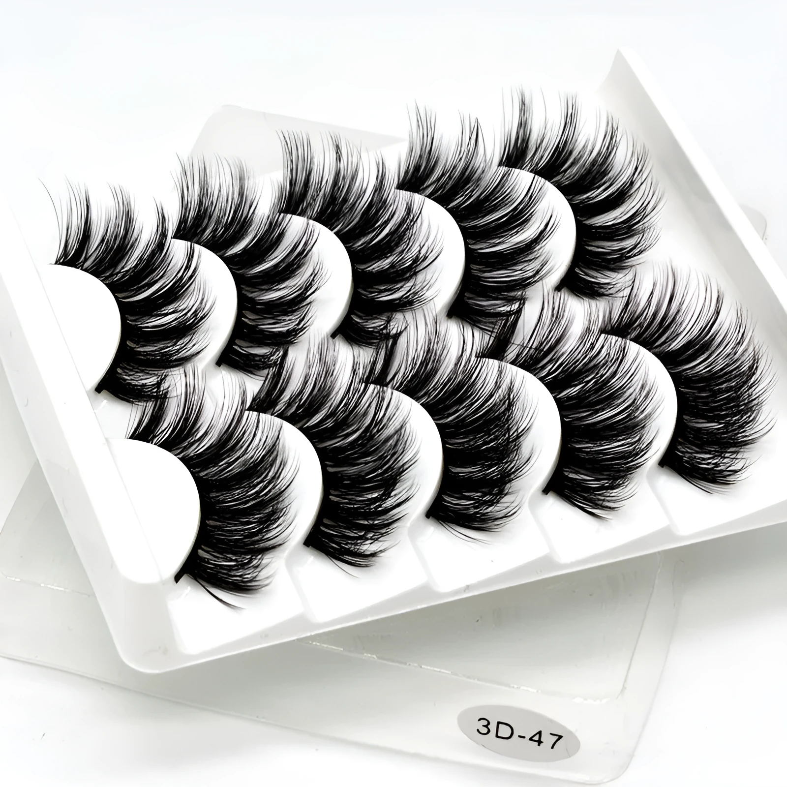 Handmade chemical fibre false eyelashes thick style plastic cotton stalk high-grade fibre mixed specs