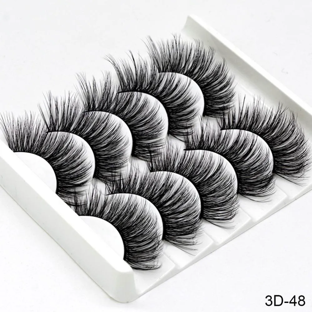 Handmade chemical fibre false eyelashes thick style plastic cotton stalk high-grade fibre mixed specs