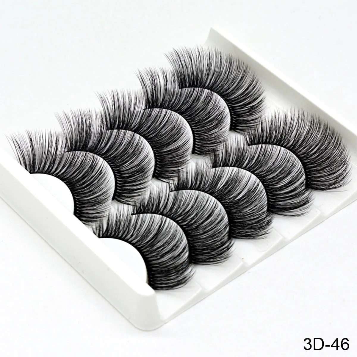 Handmade chemical fibre false eyelashes thick style plastic cotton stalk high-grade fibre mixed specs