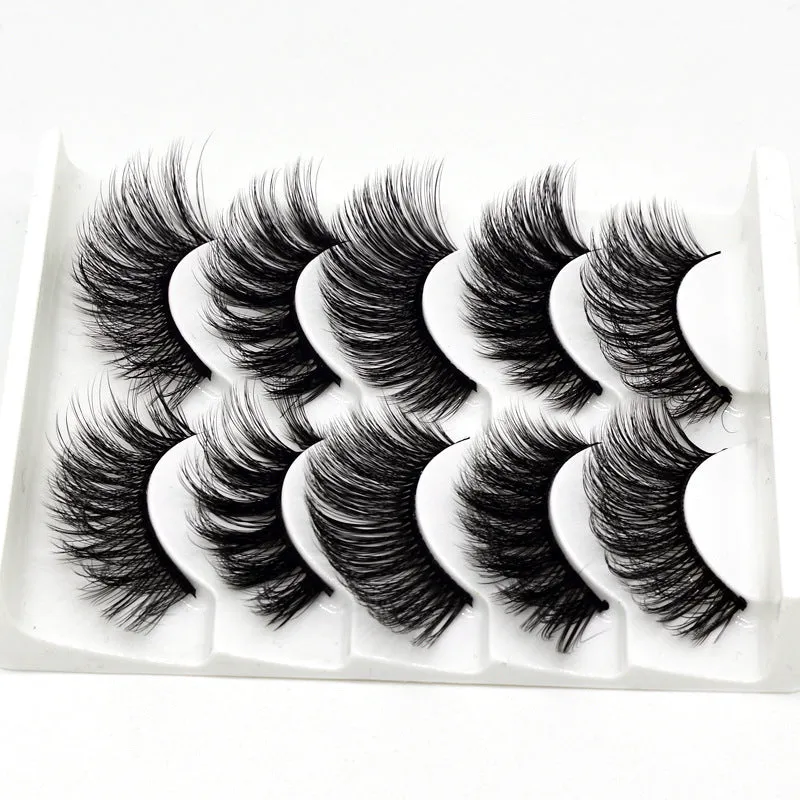 Handmade chemical fibre false eyelashes thick style plastic cotton stalk high-grade fibre mixed specs