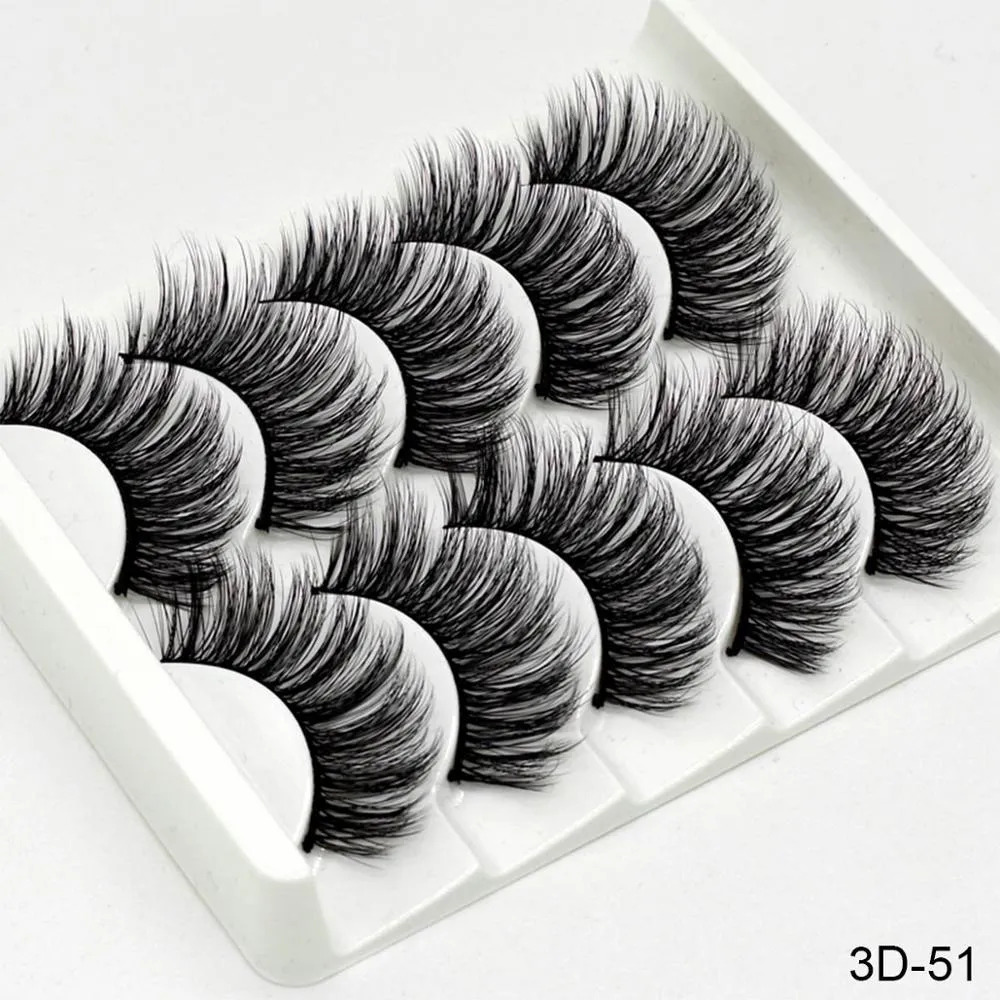 Handmade chemical fibre false eyelashes thick style plastic cotton stalk high-grade fibre mixed specs