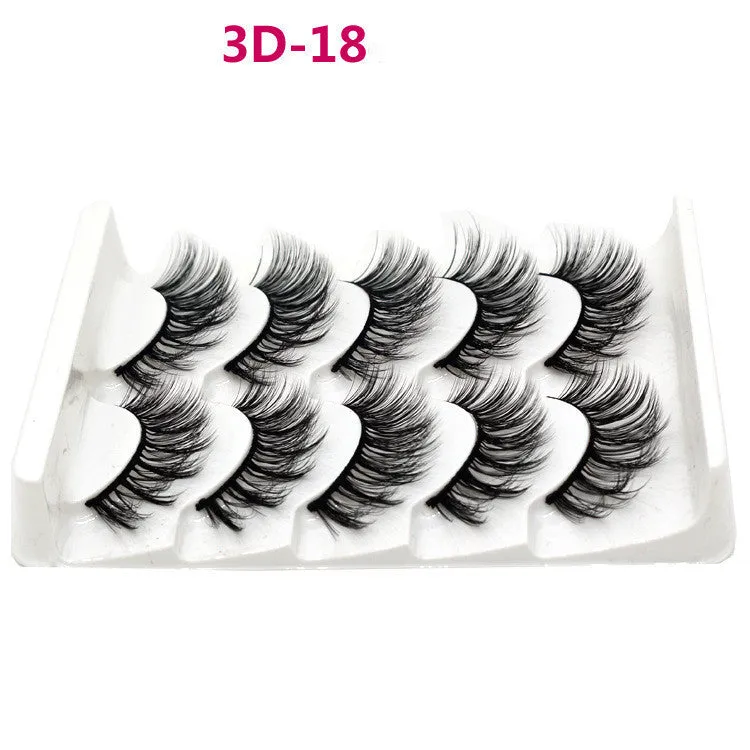 Handmade chemical fibre false eyelashes thick style plastic cotton stalk high-grade fibre mixed specs