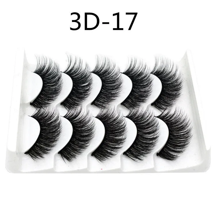 Handmade chemical fibre false eyelashes thick style plastic cotton stalk high-grade fibre mixed specs
