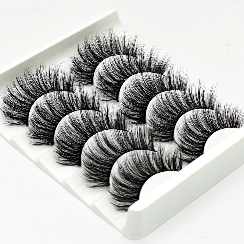 Handmade chemical fibre false eyelashes thick style plastic cotton stalk high-grade fibre mixed specs
