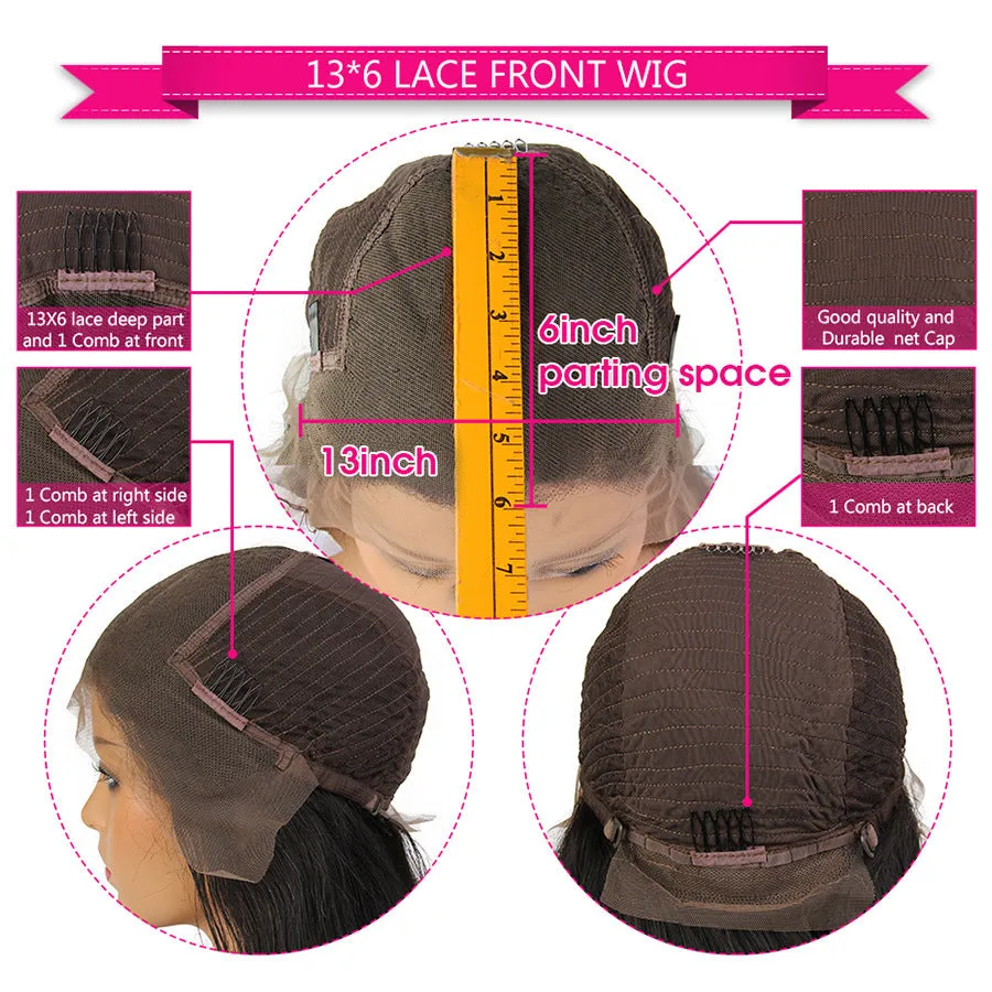 13x6 lace front braided wig in black, 24 inch length, synthetic fibre with three braids