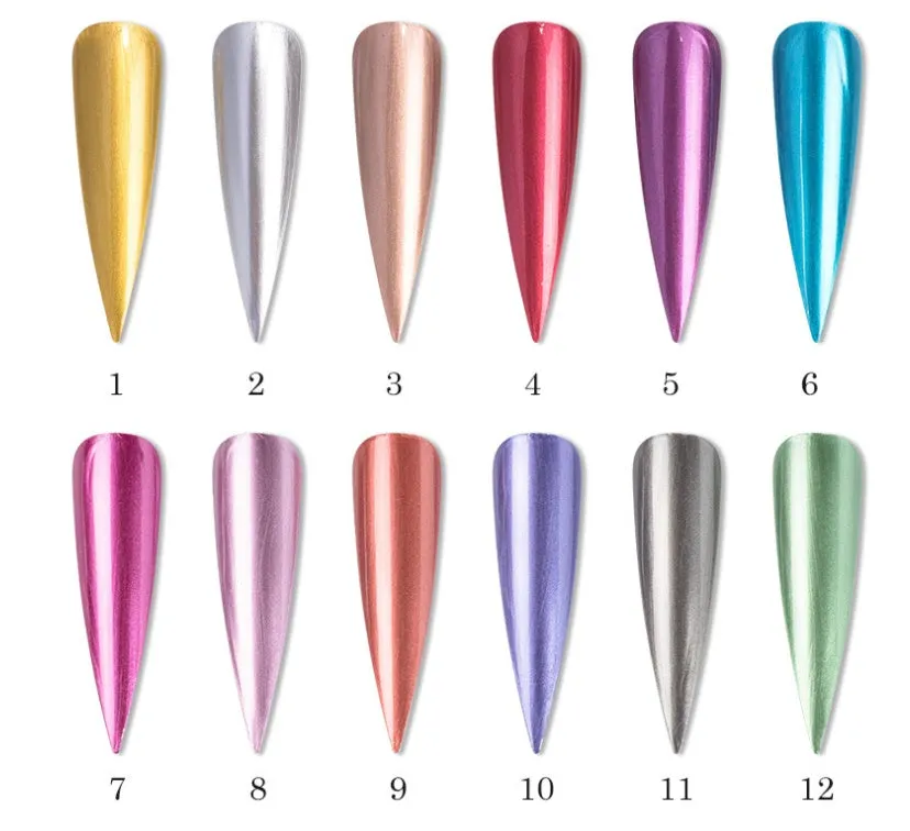 8ml mirror nail polish bottle in gold shade with high gloss finish