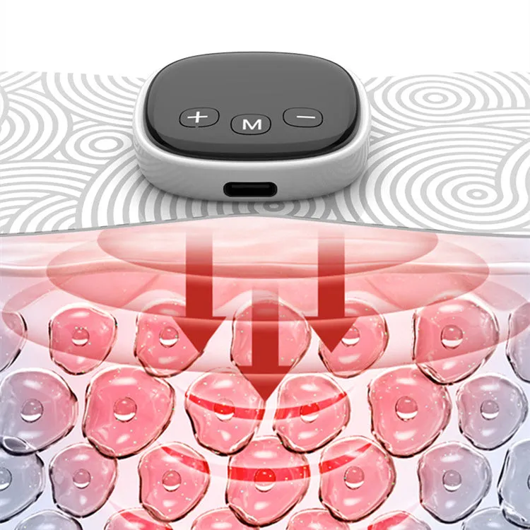 Portable shoulder neck massager with wireless remote control, black ABS host and smooth PU patch