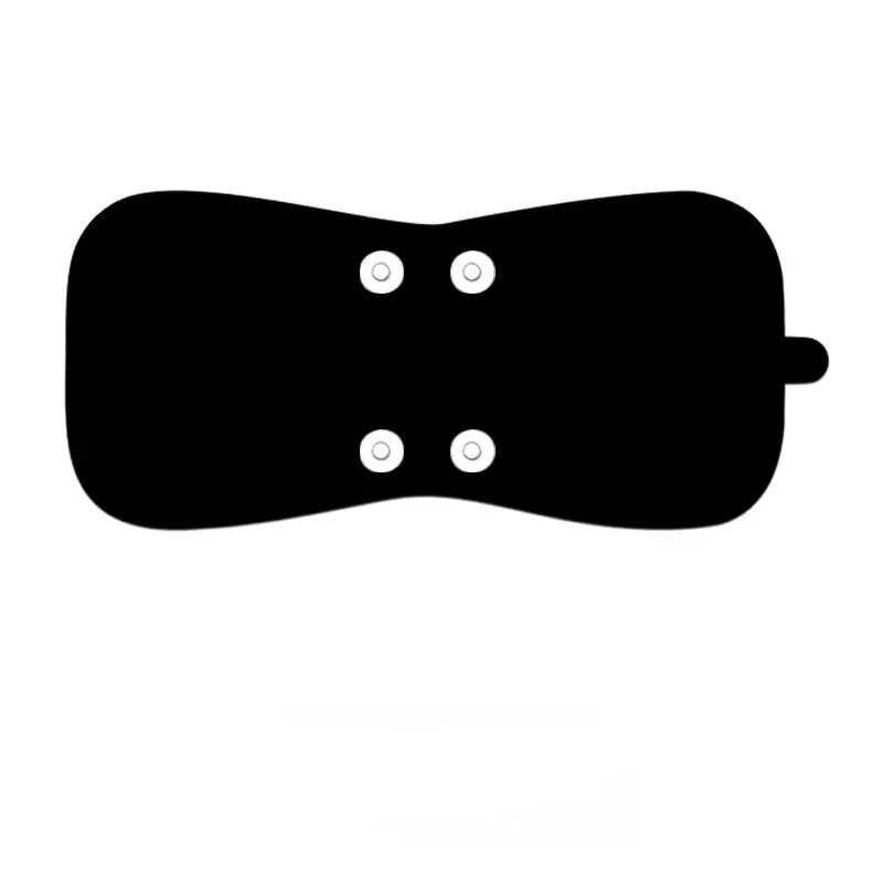 Portable shoulder neck massager with wireless remote control, black ABS host and smooth PU patch