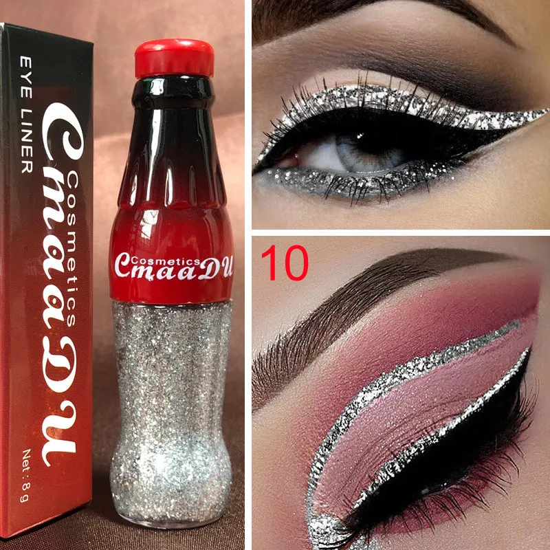 Colour glitter eyeliner pencil in 12 shades, waterproof, 8g, for women party and smoky eye makeup
