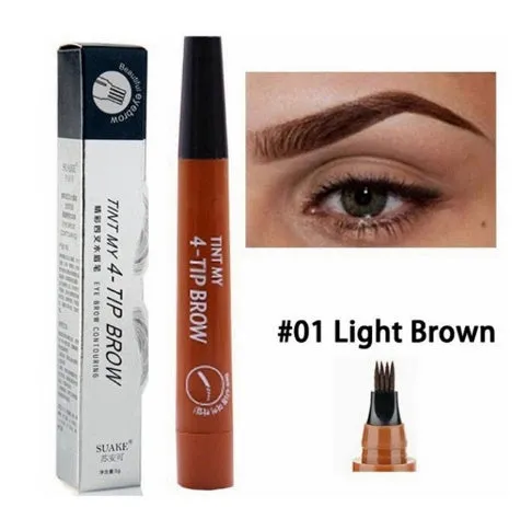 Liquid water eyebrow pencil in grey brown and black shades for natural brow makeup
