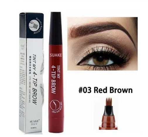 Liquid water eyebrow pencil in grey brown and black shades for natural brow makeup