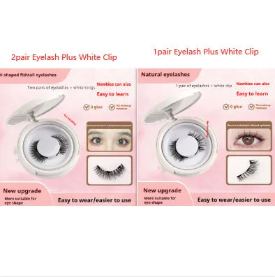 Magnetic suction false eyelashes Little Devil Supernatural Magnet Suit in mink material with white clip