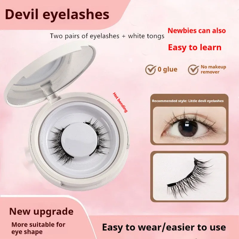 Magnetic suction false eyelashes Little Devil Supernatural Magnet Suit in mink material with white clip