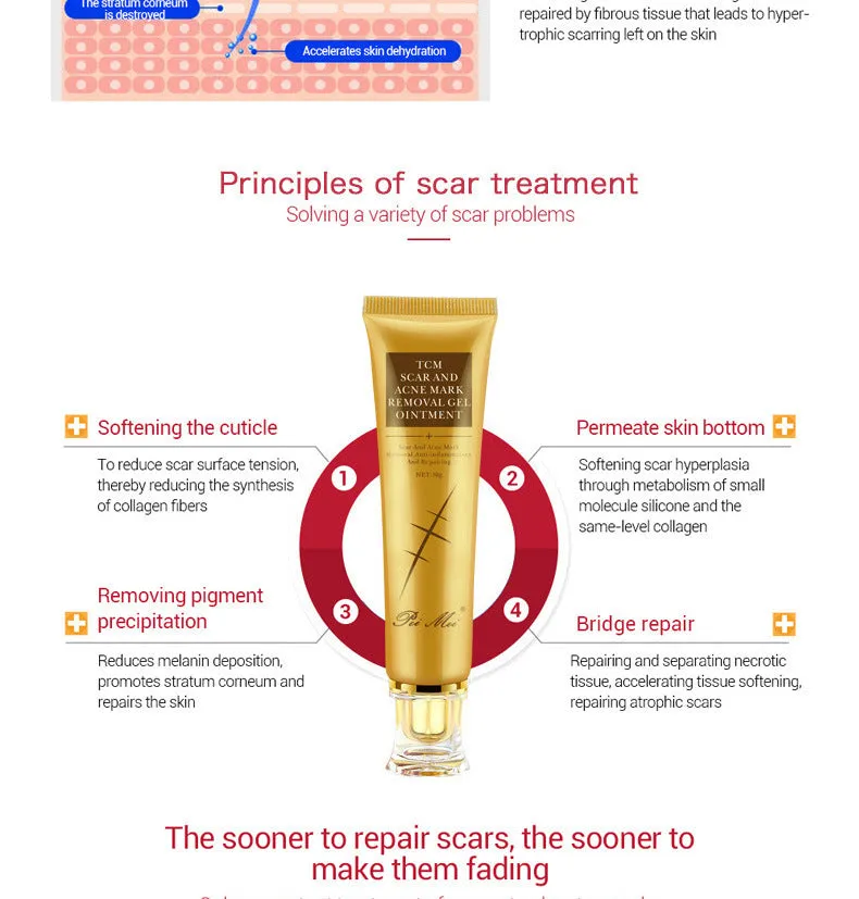 Light Scar Cream PM6881 scar treatment gel for fine grain desalination face and body