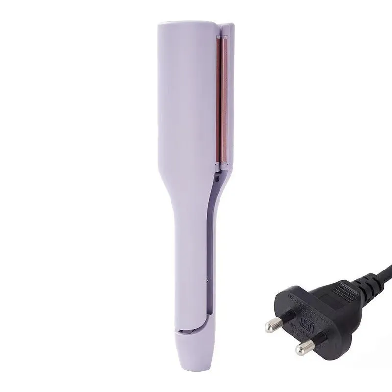 32mm deep wave hair curling iron in pink with 4 temperature settings and negative ion technology
